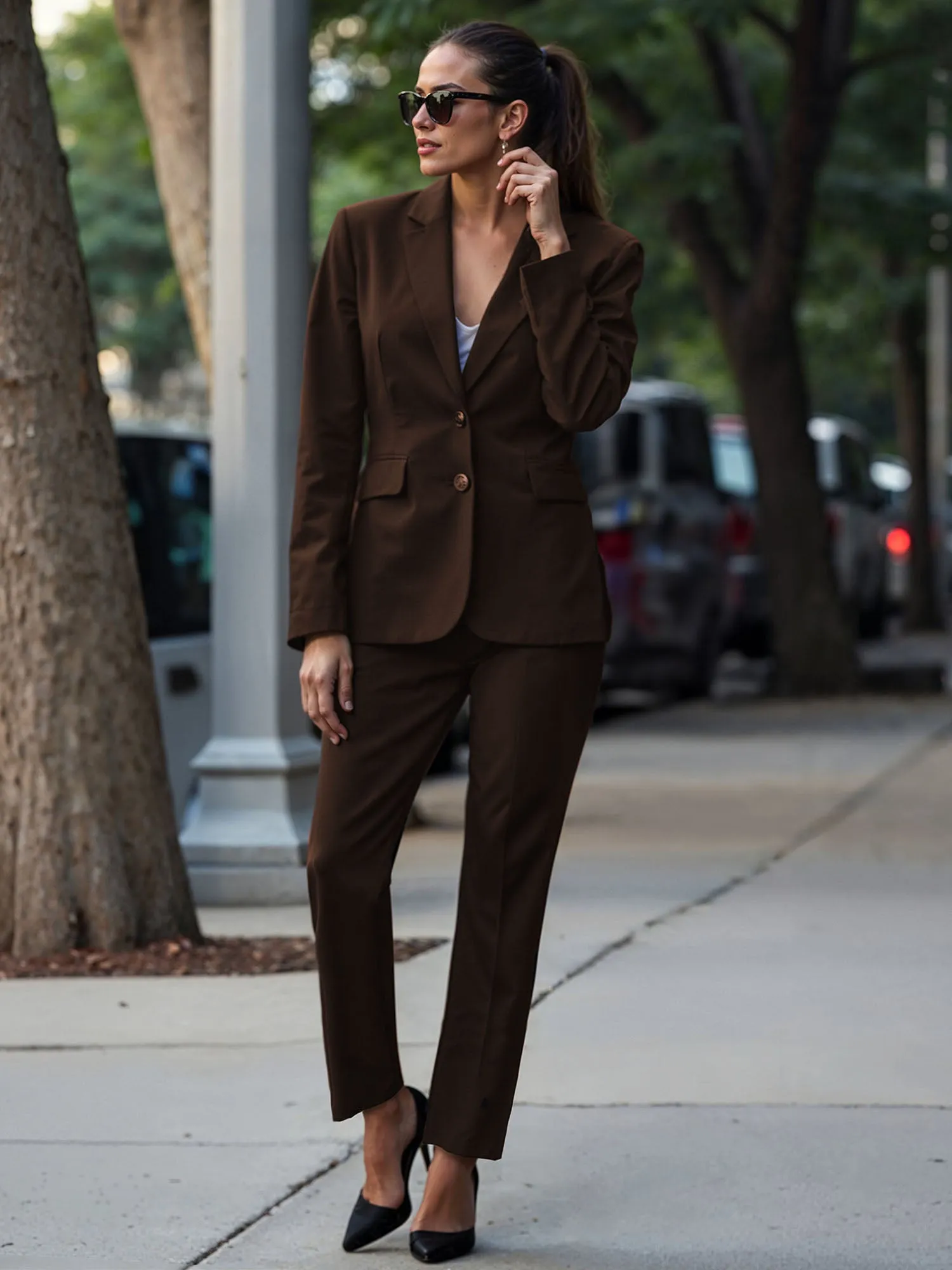 All-Season Stretch Mid Rise Bootcut Pant